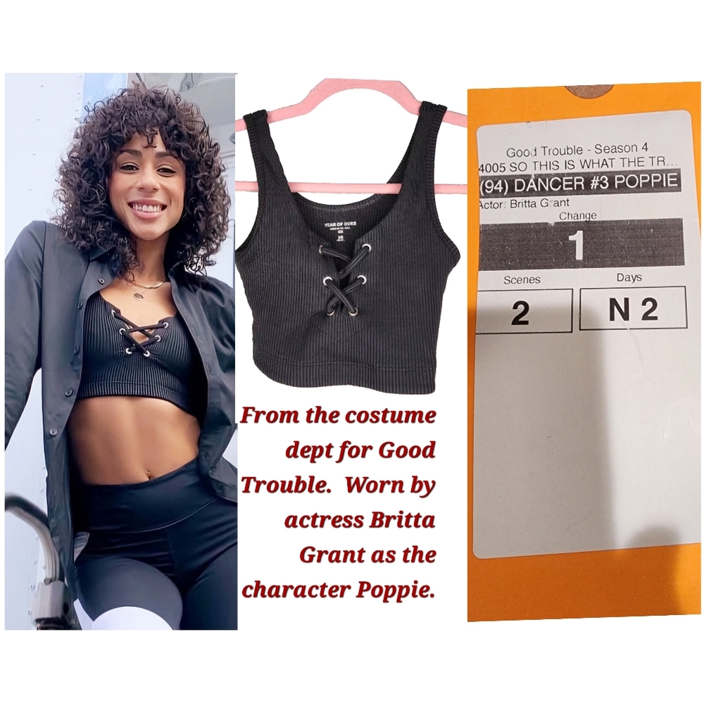 YEAR OF OURS Ribbed Football Sports Bra in Black Size XS